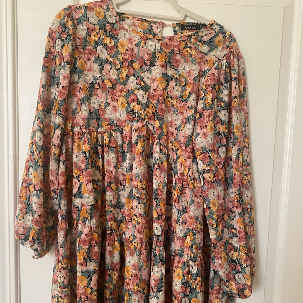 Boohoo Pink Floral Mini Dress